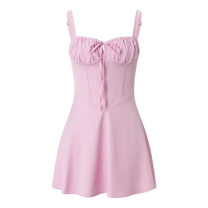 Stilla | Kvindernes Korsæt Mode Designer Spaghetti Mini Kjoler (kort)
