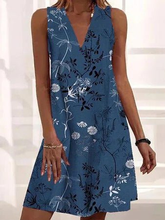 Stilla | Kvindernes Kjoler Afslappet Blomster V-hals Ærmeløs Kjole