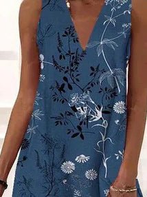 Stilla | Kvindernes Kjoler Afslappet Blomster V-hals Ærmeløs Kjole