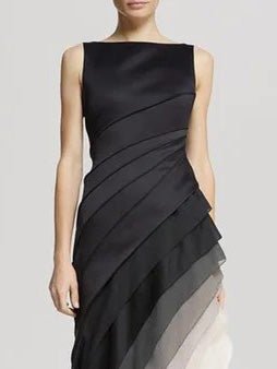 Stilla | Kvinders Kjoler Ombre Laget Høj Talje Uregelmæssig Kjole