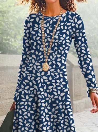 Stilla | Damer Kjoler Trykt Rund Hals Langærmet Kjole