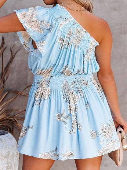 Stilla | Kvinders Kjoler Prydet One Shoulder Mini Kjole