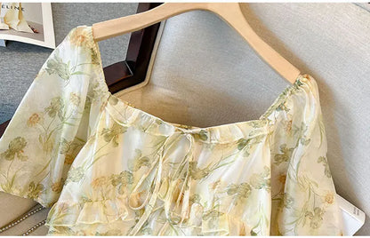 Stilla | Kvinders Blomster 5 10xl A-Linje Mode Designer Midi Kjoler (plus Størrelse)