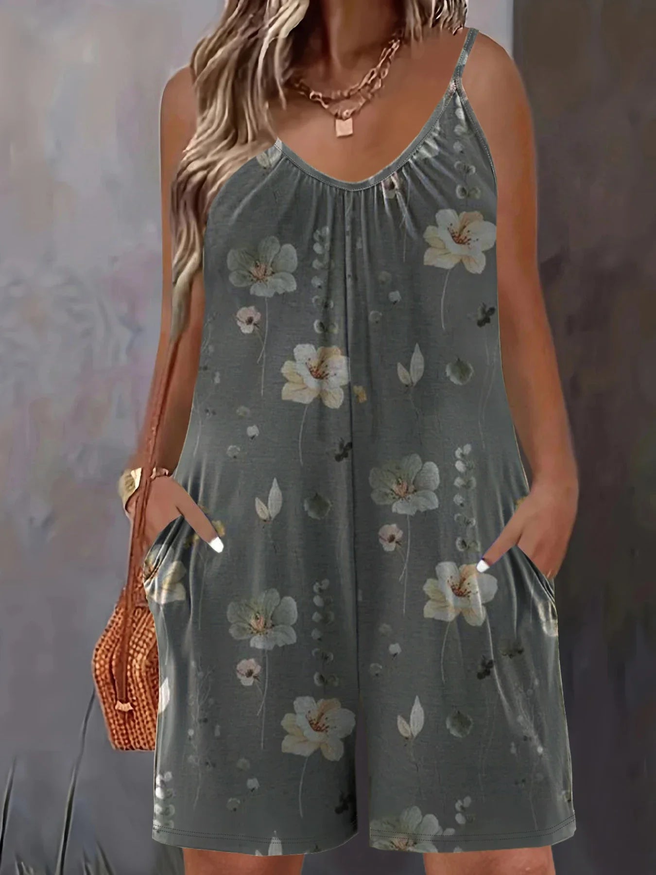 Stilla | Kvinder's Blomster Designer Mode 2 6xl Rompere Jumpsuits (plus Størrelse)