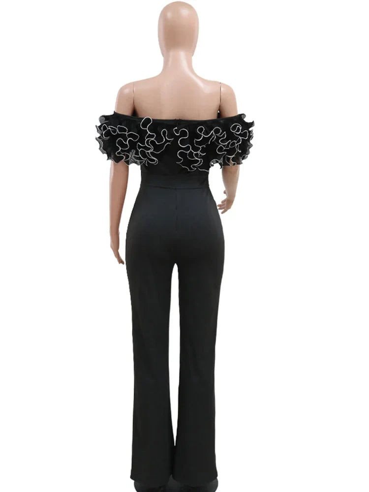 Stilla | Kvinders Blomstret Off Shoulder Mode Designer Jumpsuits