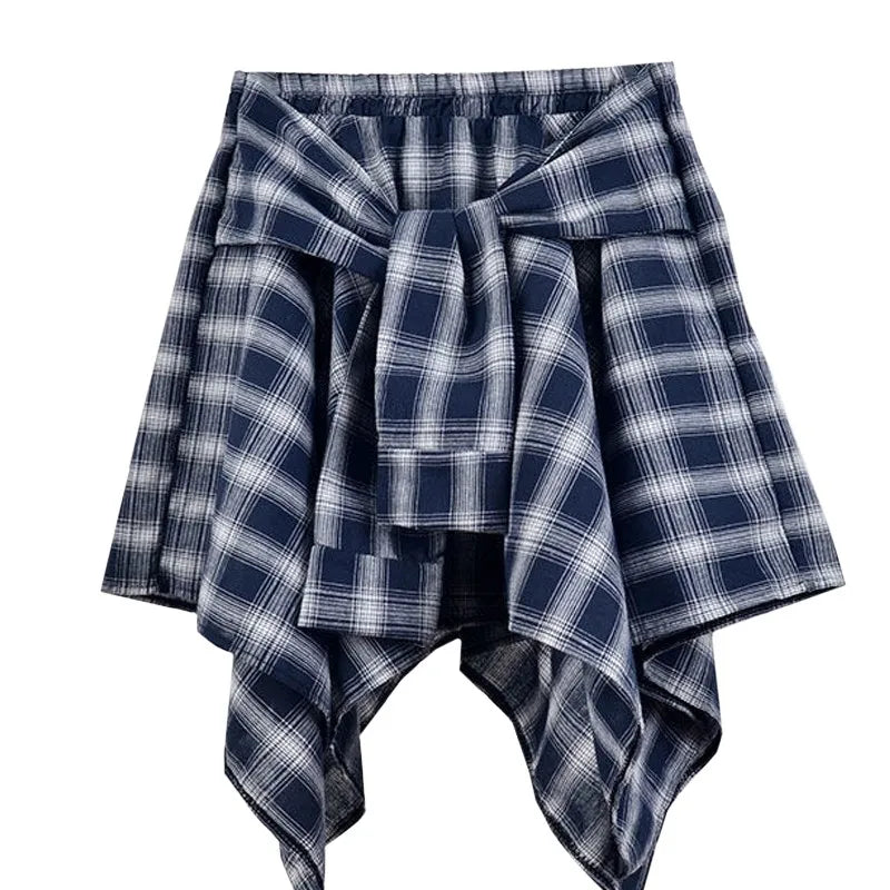 Stilla | Kvinders Høj Talje Flæse Lagdelt Mode Designer Sløjfe Mini Nederdele (kort)