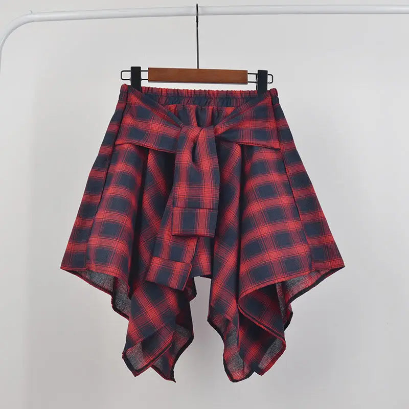 Stilla | Kvinders Høj Talje Flæse Lagdelt Mode Designer Sløjfe Mini Nederdele (kort)