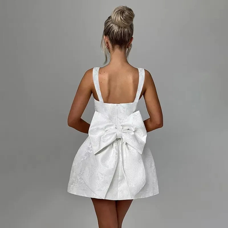 Stilla | Kvinders Jacquard Talje Wrap A-Linje Mode Designer Kjoler (kort)