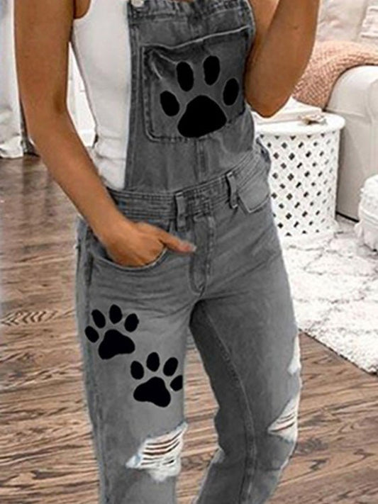 Stilla | Dame Jumpsuits Dyre Potvasket Rivet Denim Jumpsuit