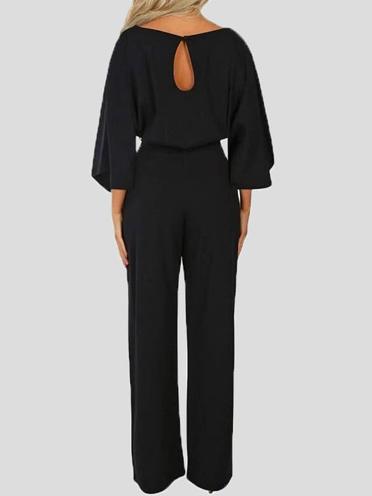 Stilla | Dame Jumpsuits Afslappet Solid Bælte Lange Ærmer Jumpsuit