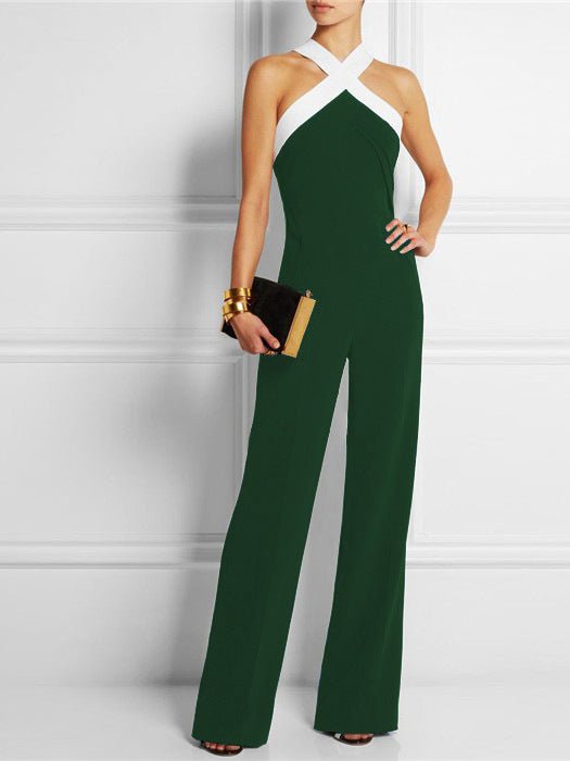 Stilla | Kvinder Jumpsuits Crossover Bare Back Ærmeløs Jumpsuit