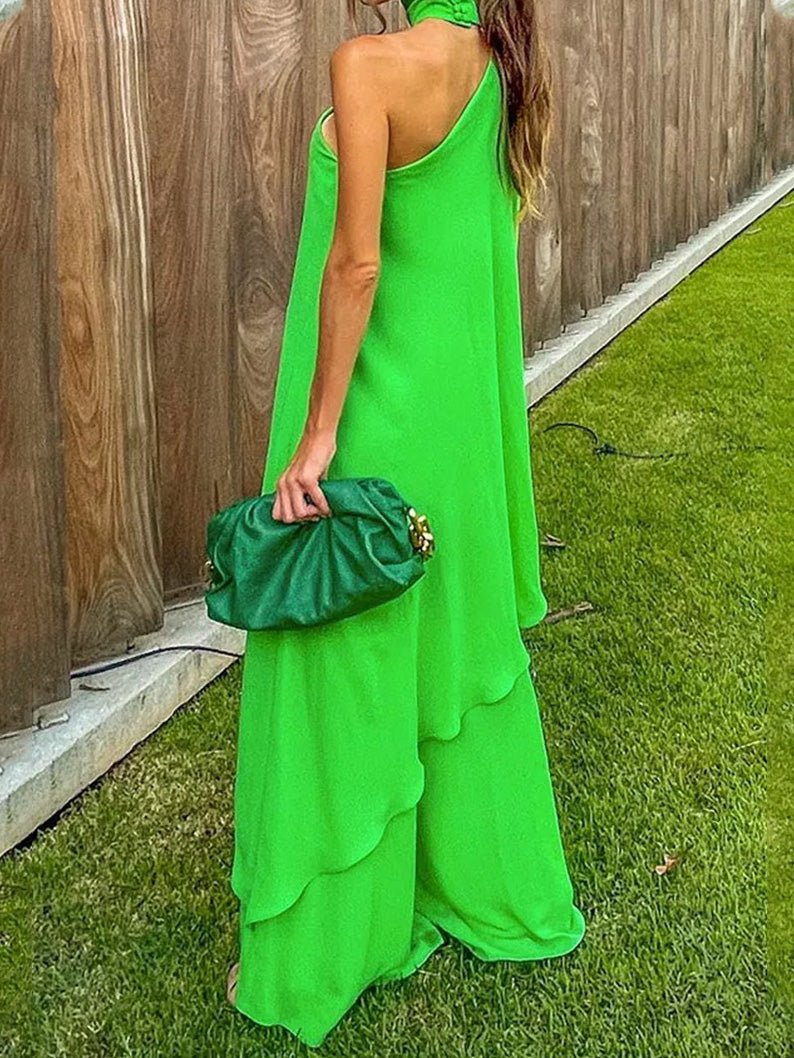 Stilla | Dame Jumpsuits Løse Halterneck Off Shoulder Brede Ben Jumpsuit