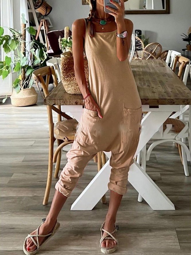 Stilla | Kvinder Jumpsuits Multifarvet Print Lomme Bib Jumpsuit