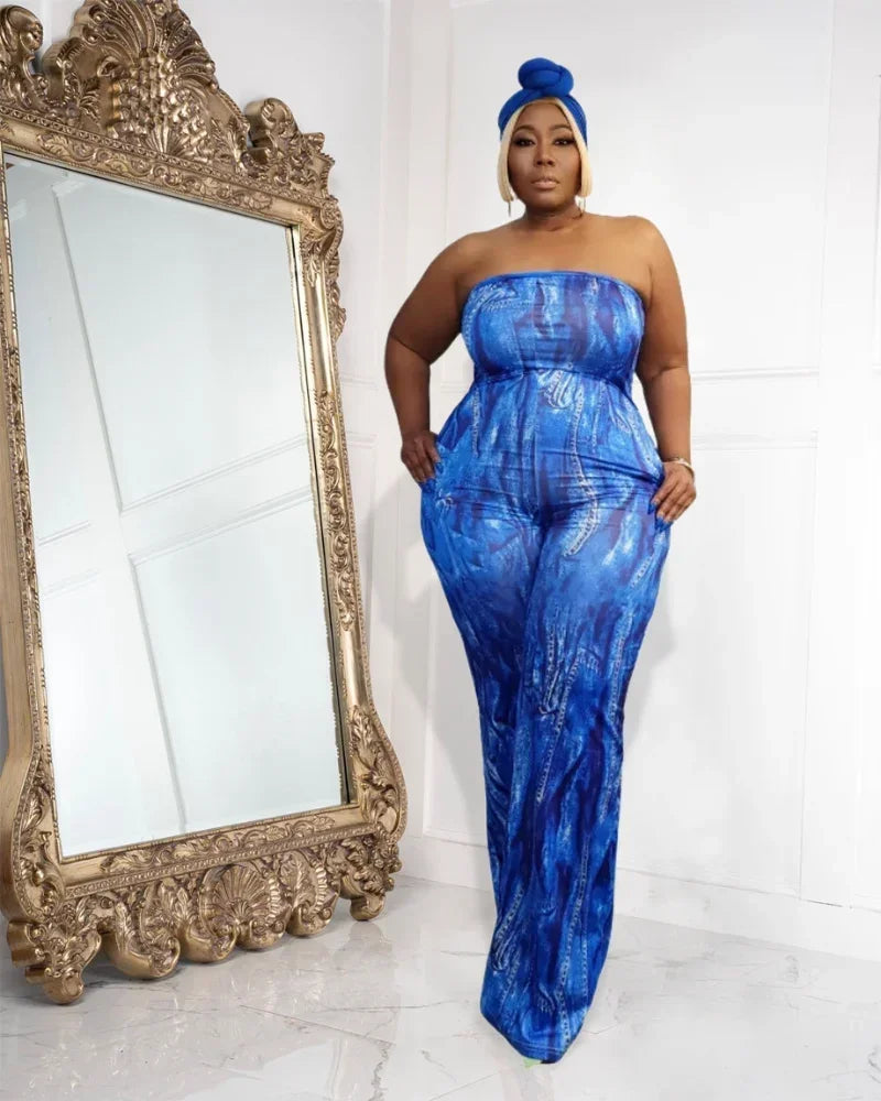 Stilla | Kvinders Off Shoulder 1 4xl Mode Designer Bred Ben Jumpsuits (plus Størrelse)
