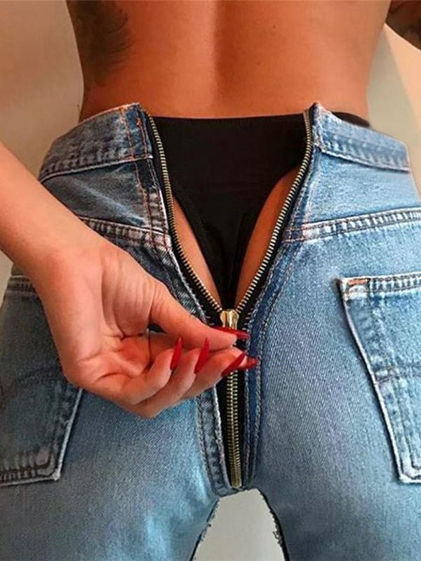 Stilla | Kvinders Bukser Sexy Bag Lynlås Blyant Jeans
