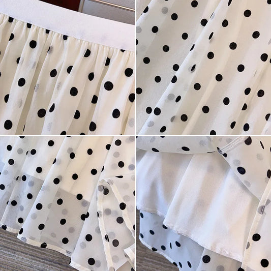 Stilla | Kvinders Polka Dot A-Line Fashion Designer 4 9xl Mini Nederdele (plus Størrelse)