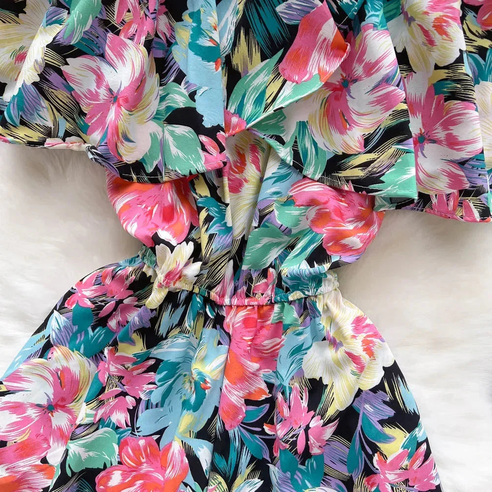 Stilla | Kvinders Rompers Off Shoulder Blomster Fashion Designer Jumpsuits