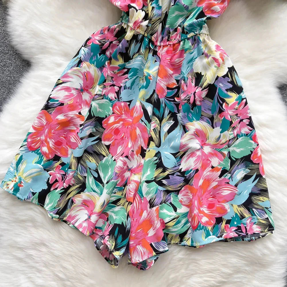 Stilla | Kvinders Rompers Off Shoulder Blomster Fashion Designer Jumpsuits