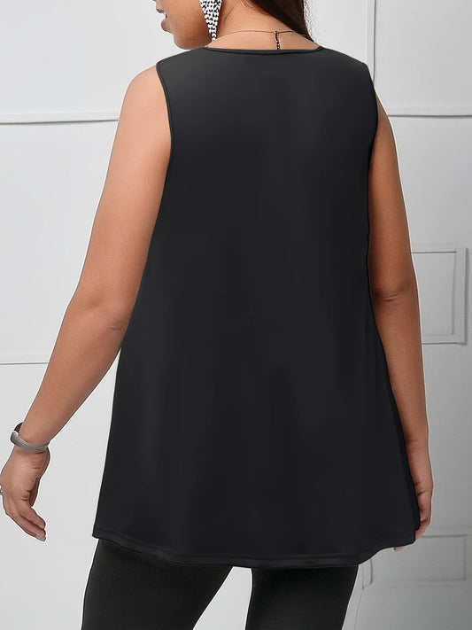 Stilla | Kvinders Ruffle Toppe 3 5xl Skulpteret Mode Designer Singlets (plus Størrelse)