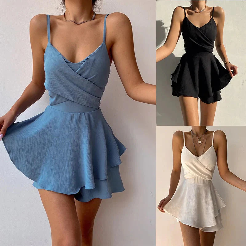Stilla | Kvindernes Flæsæt Mujer Mode Designer Jumpsuit Rompers