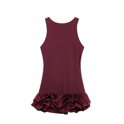 Stilla | Kvinders Rynkede Kant Boble Mode Designer Mini Kjoler (kort)