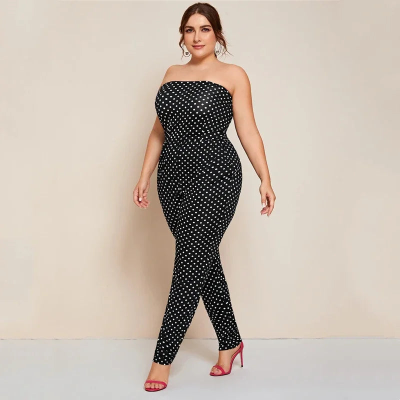 Stilla | Kvinders Slash Neck 2 8xl Mode Designer Jumpsuits (plus Størrelse)