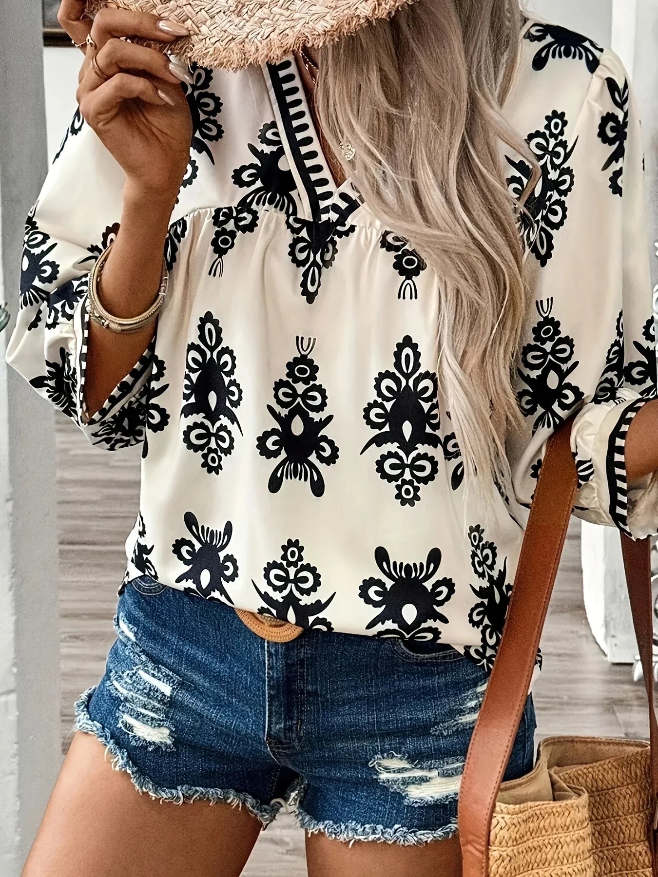 Stilla | Kvinders Toppe V-Hals Bluse 3 5xl Mode Designer T-Shirts (plus Størrelse)