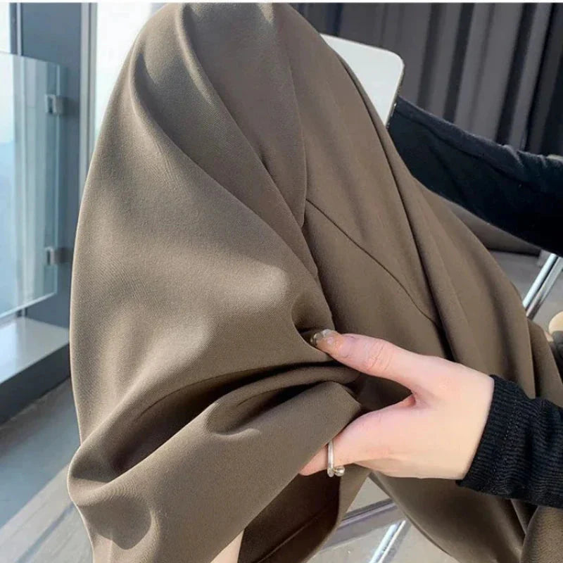 Stilla | Kvinders Brede Ben Jakkesæt Mode Designer Højtaljede Bukser
