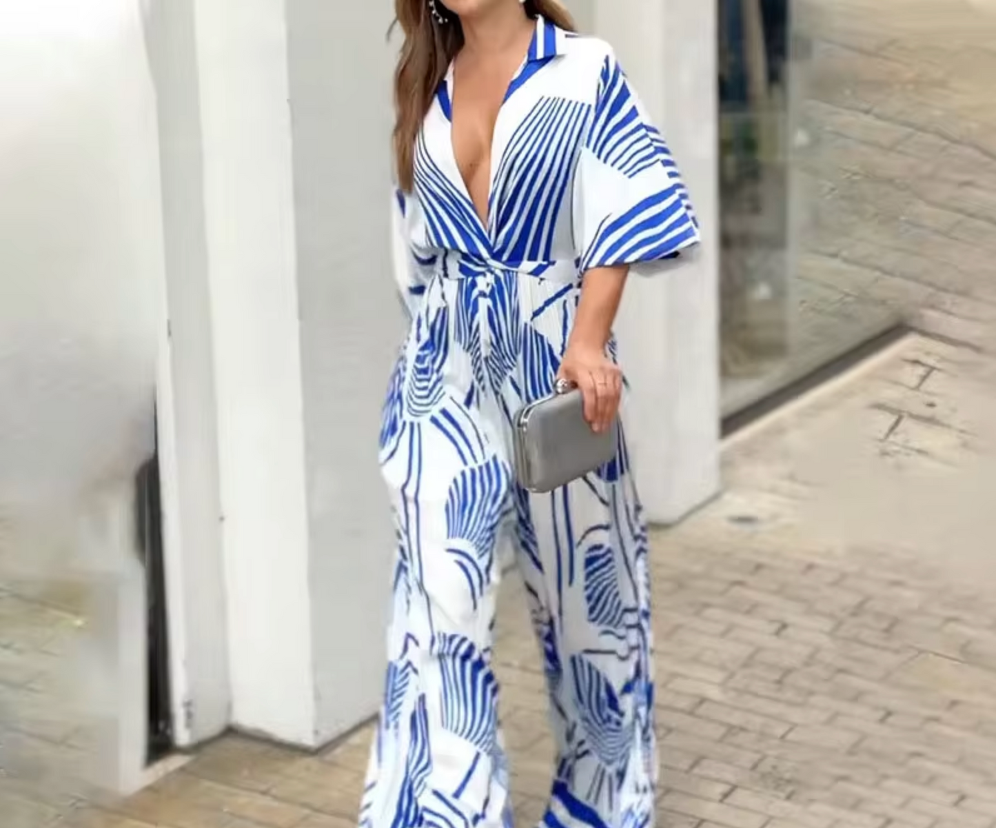 Stilla | Kombineret bredde trykt jumpsuit