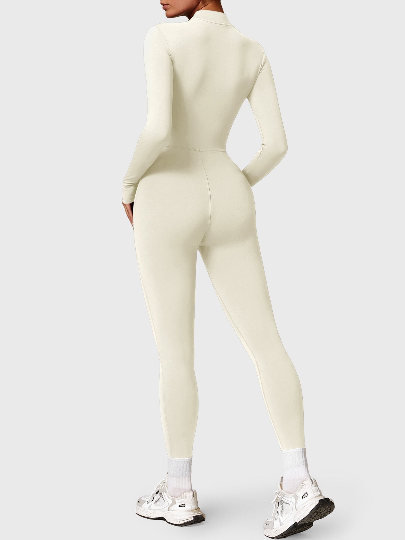 Stilla | Langærmet Zip up Jumpsuit