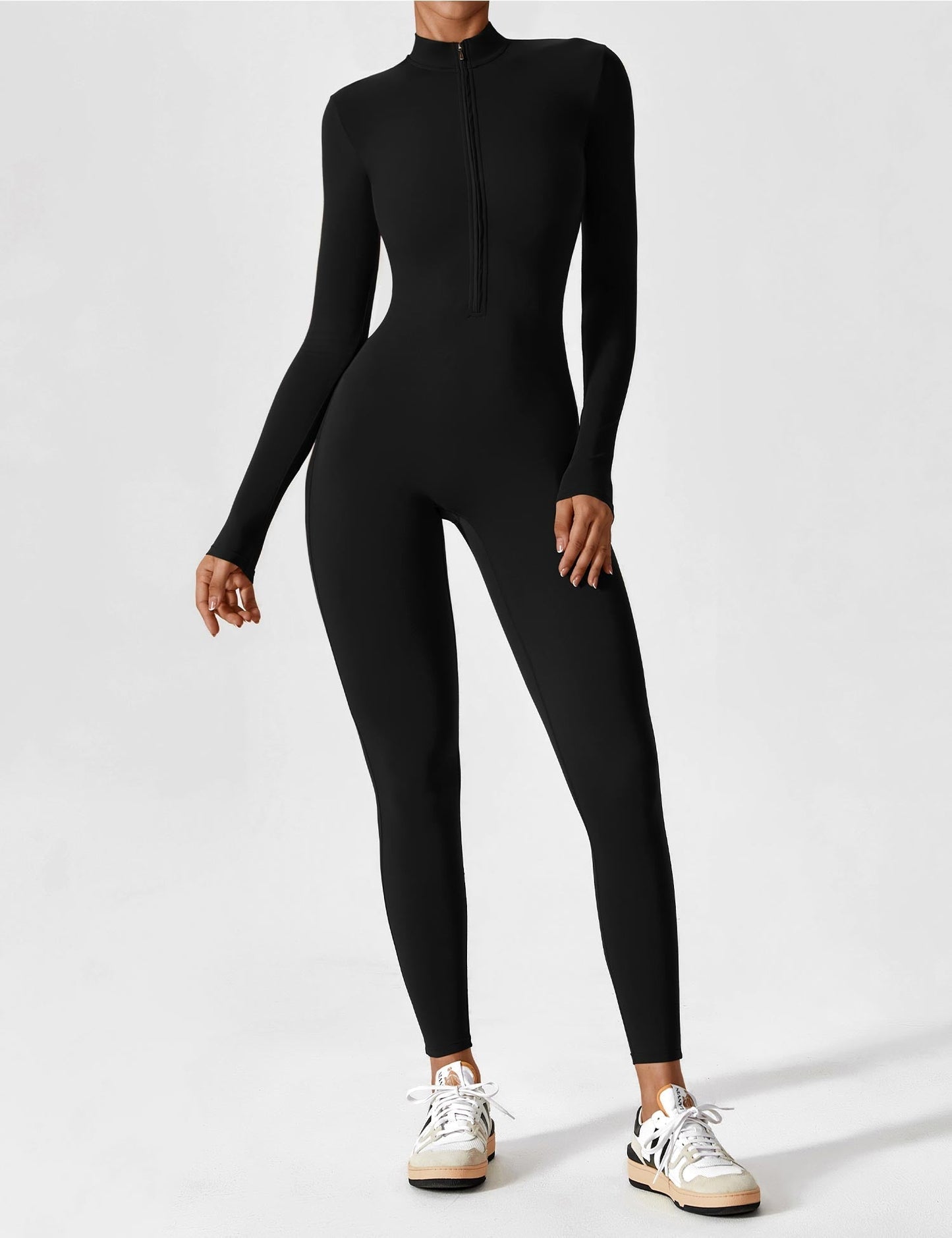 Stilla | Langærmet Zip up Jumpsuit
