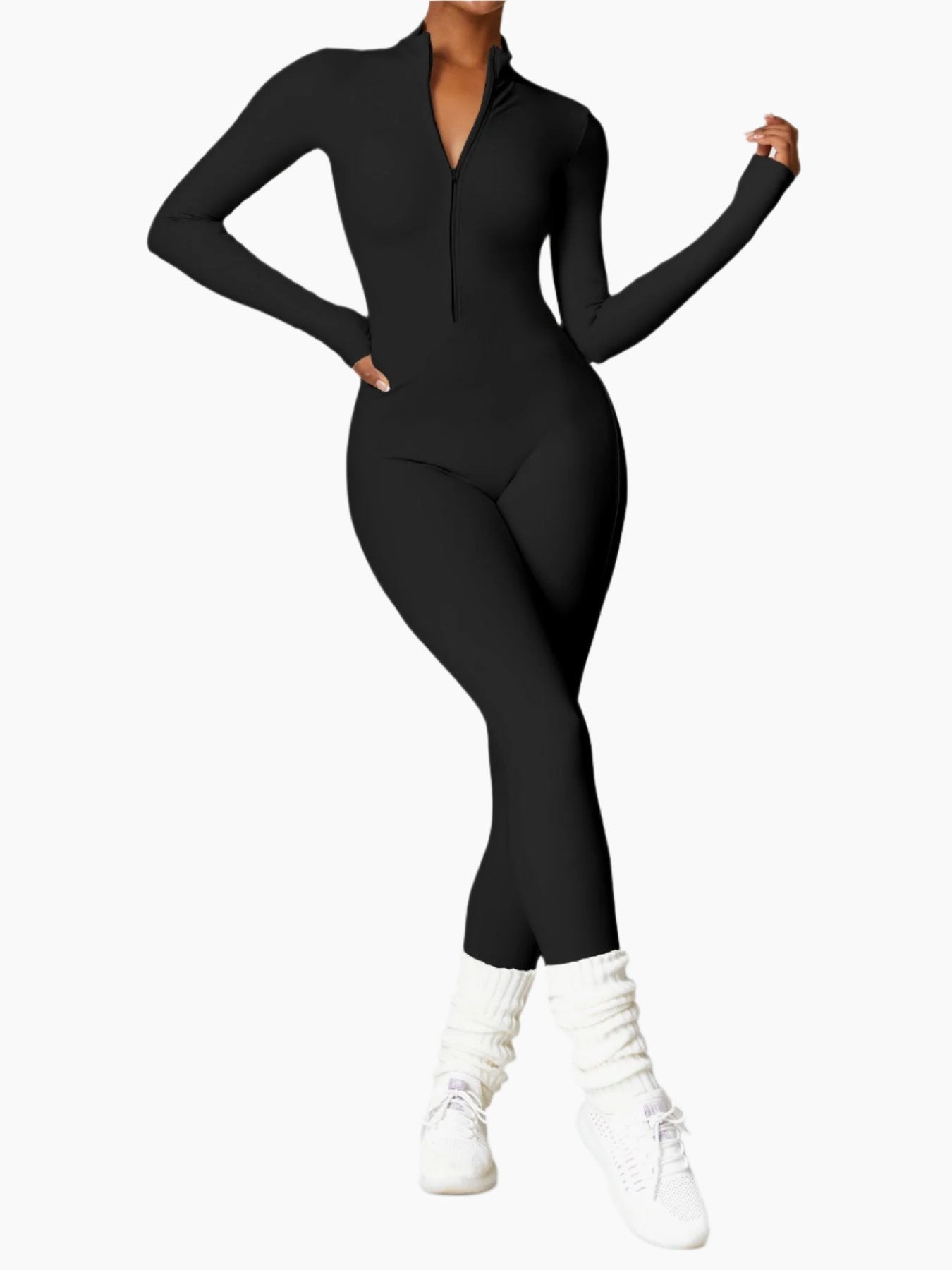 Stilla | Langærmet Zip up Jumpsuit