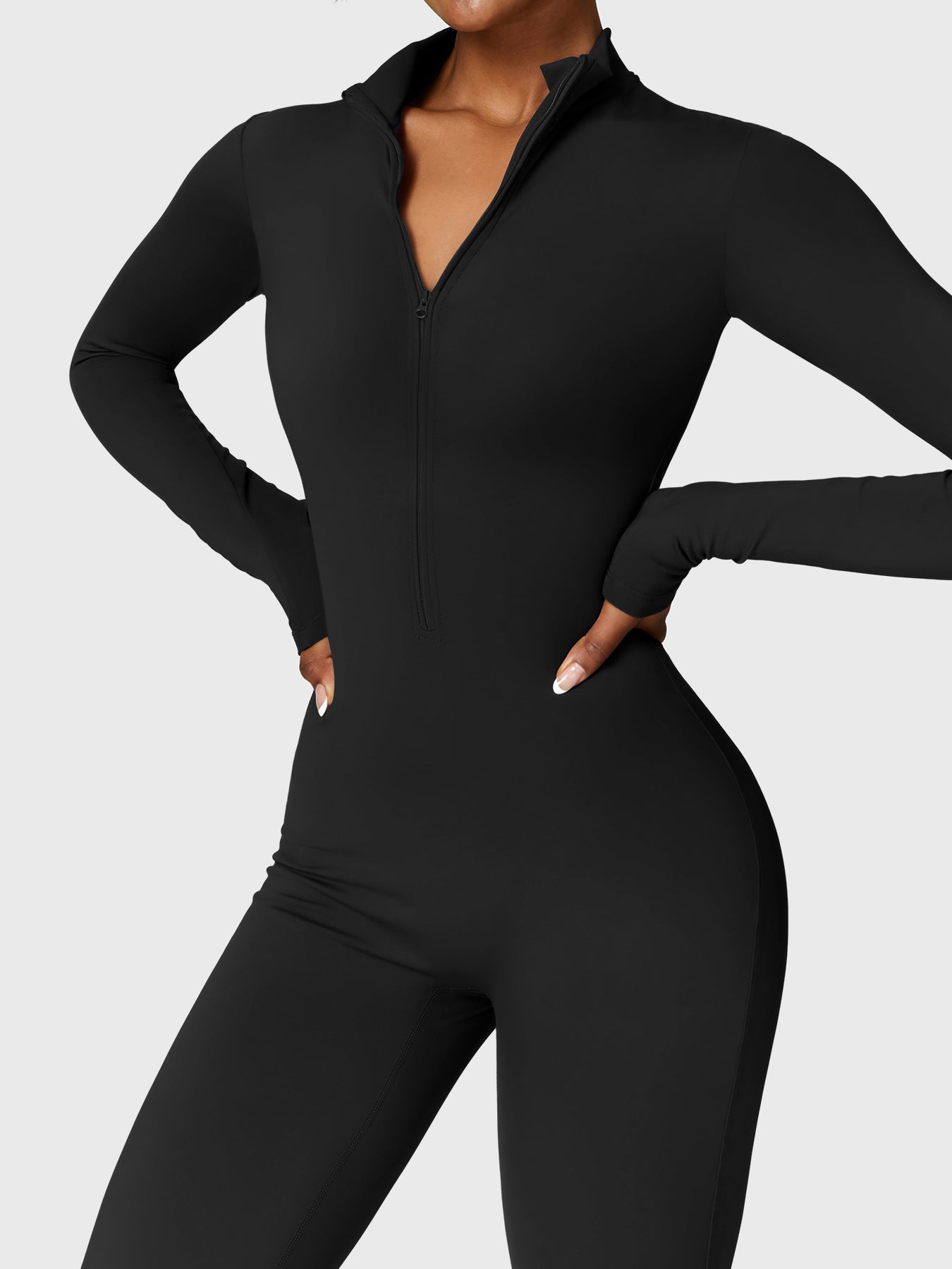 Stilla | Langærmet Zip up Jumpsuit