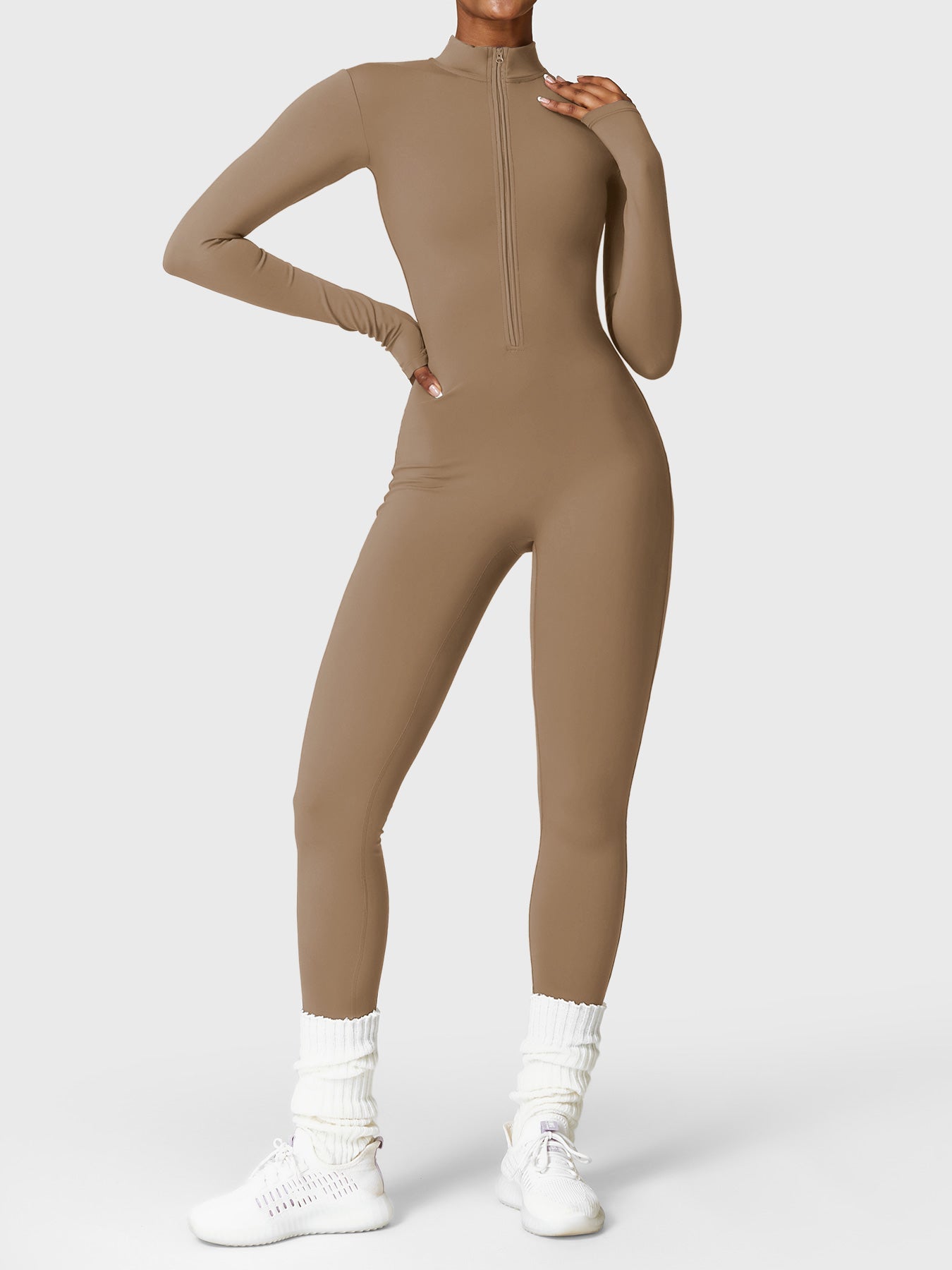 Stilla | Langærmet Zip up Jumpsuit