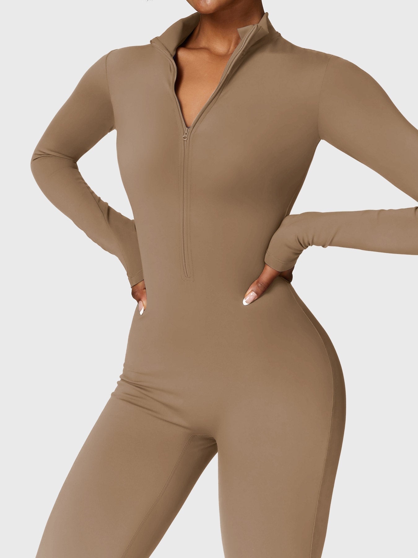 Stilla | Langærmet Zip up Jumpsuit