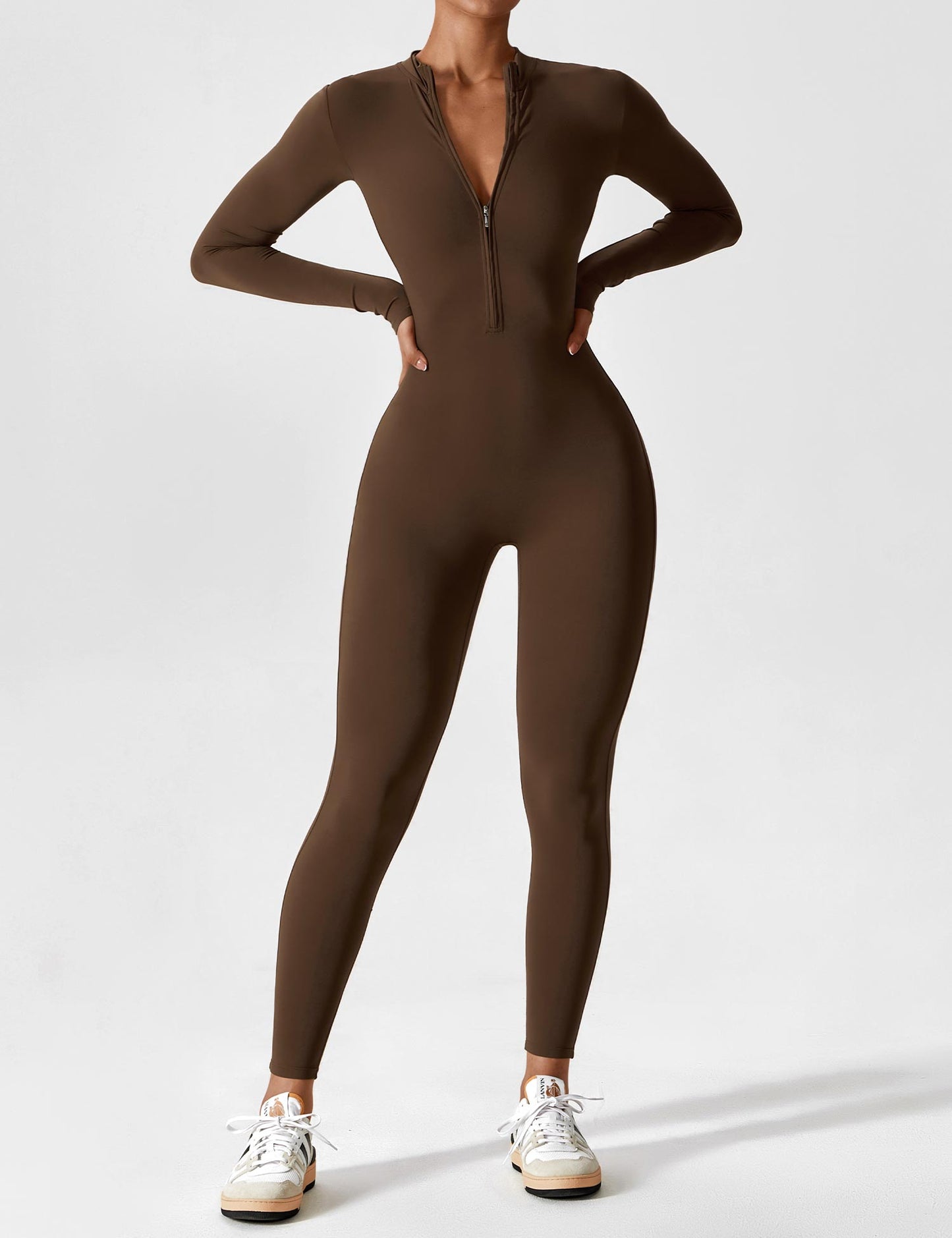 Stilla | Langærmet Zip up Jumpsuit