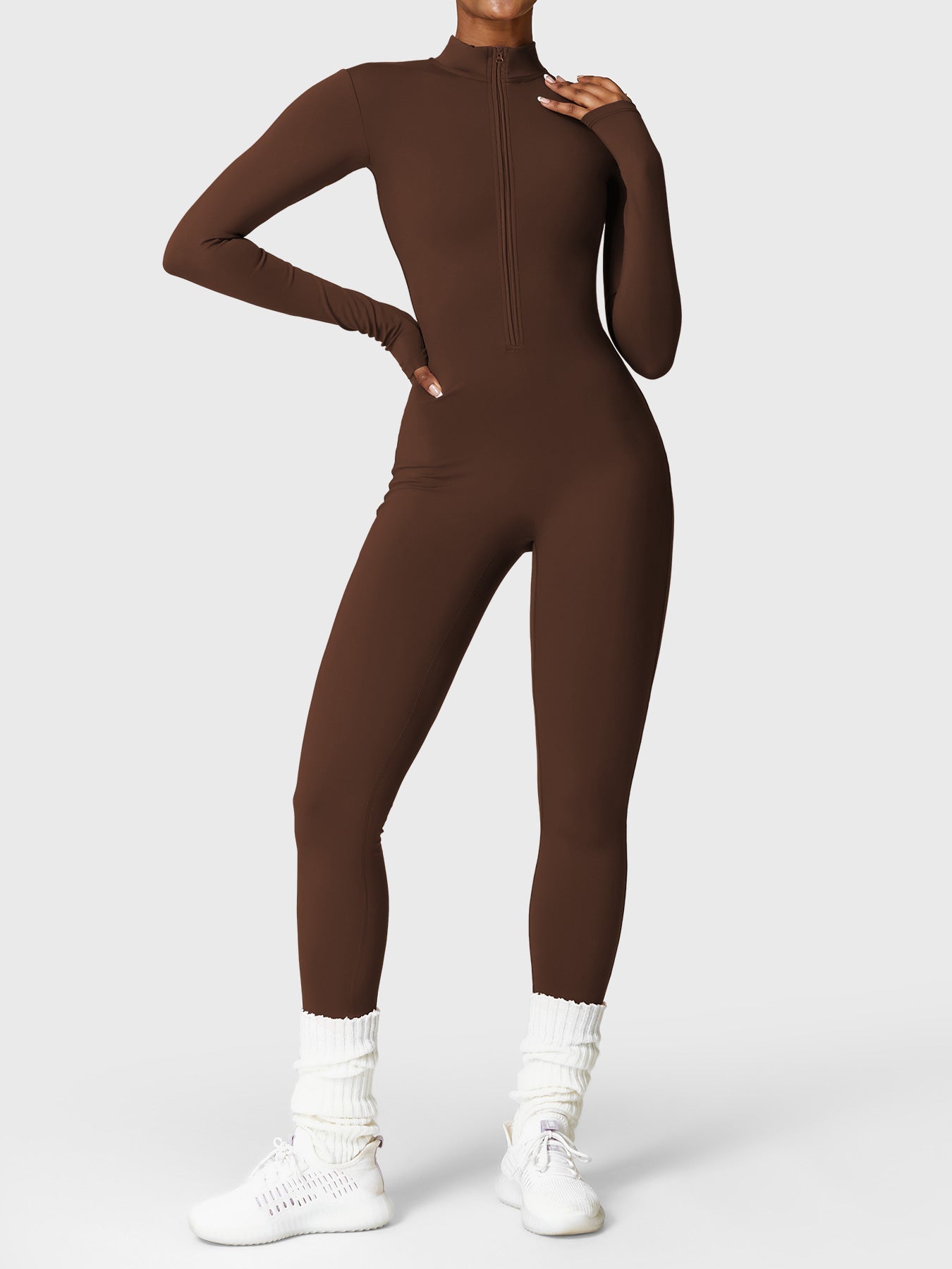 Stilla | Langærmet Zip up Jumpsuit