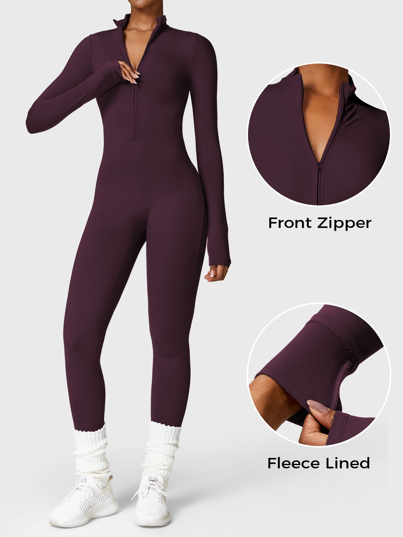Stilla | Langærmet Zip up Jumpsuit