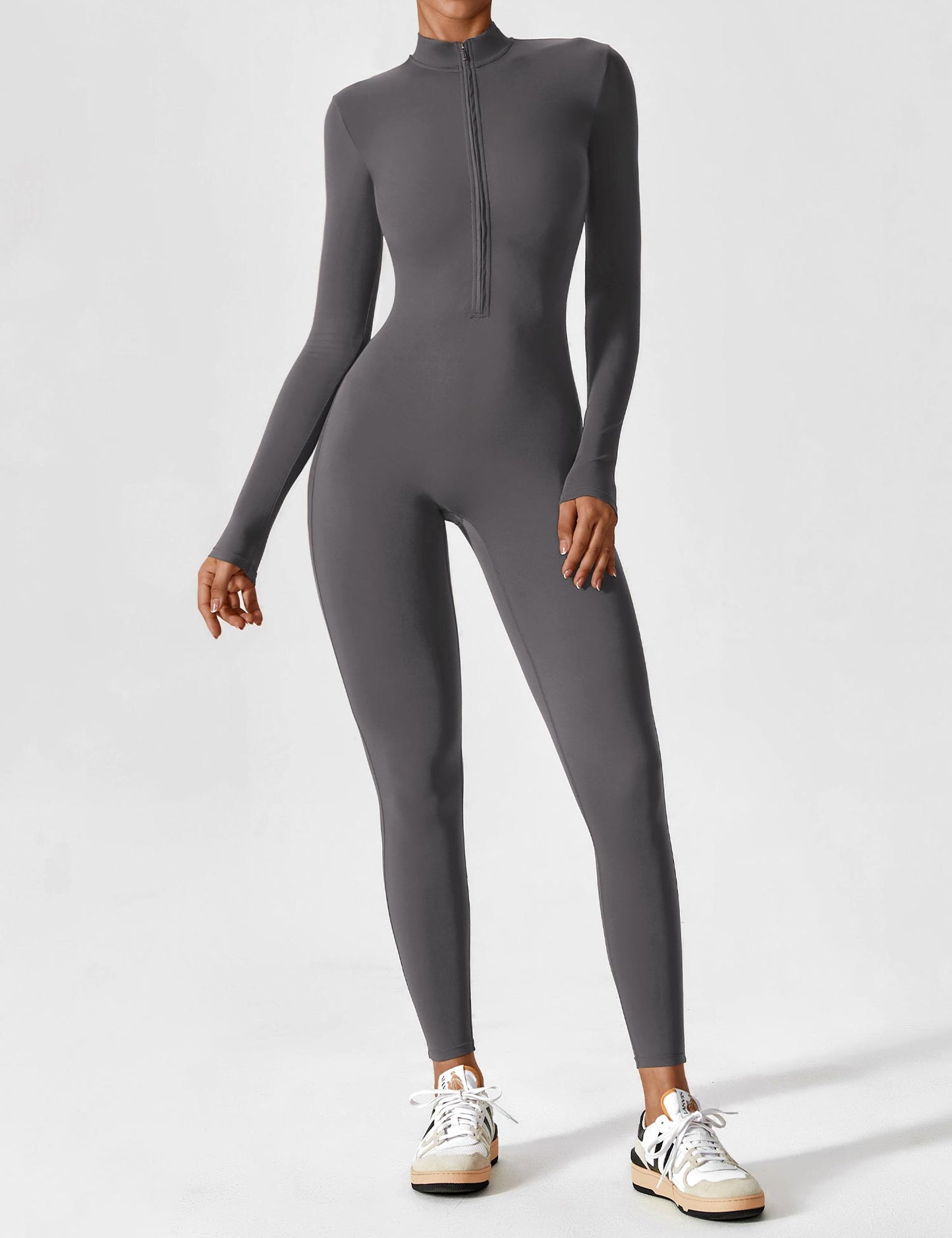 Stilla | Langærmet Zip up Jumpsuit