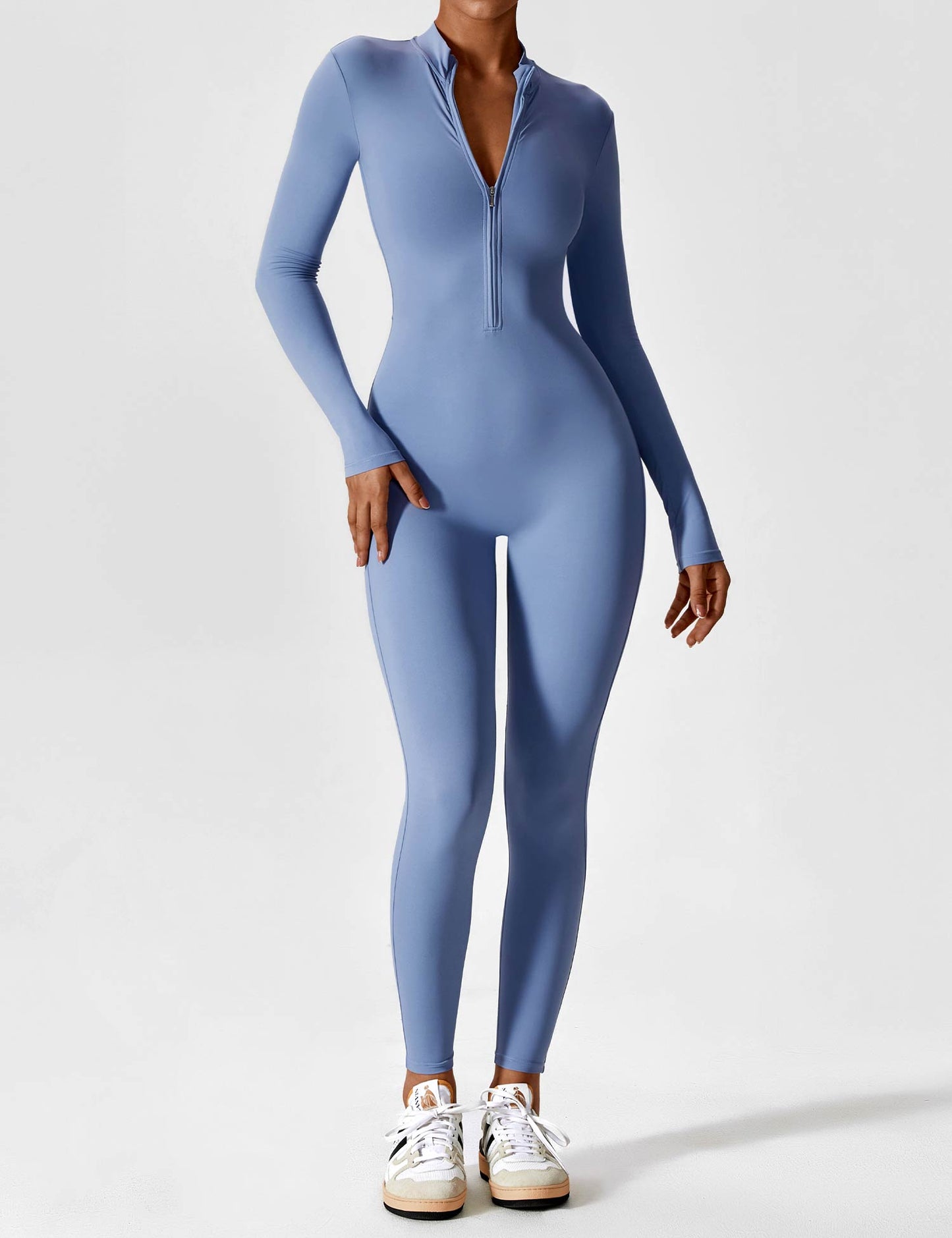 Stilla | Langærmet Zip up Jumpsuit