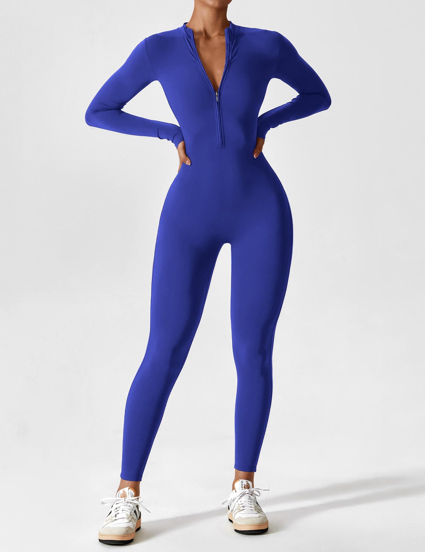Stilla | Langærmet Zip up Jumpsuit
