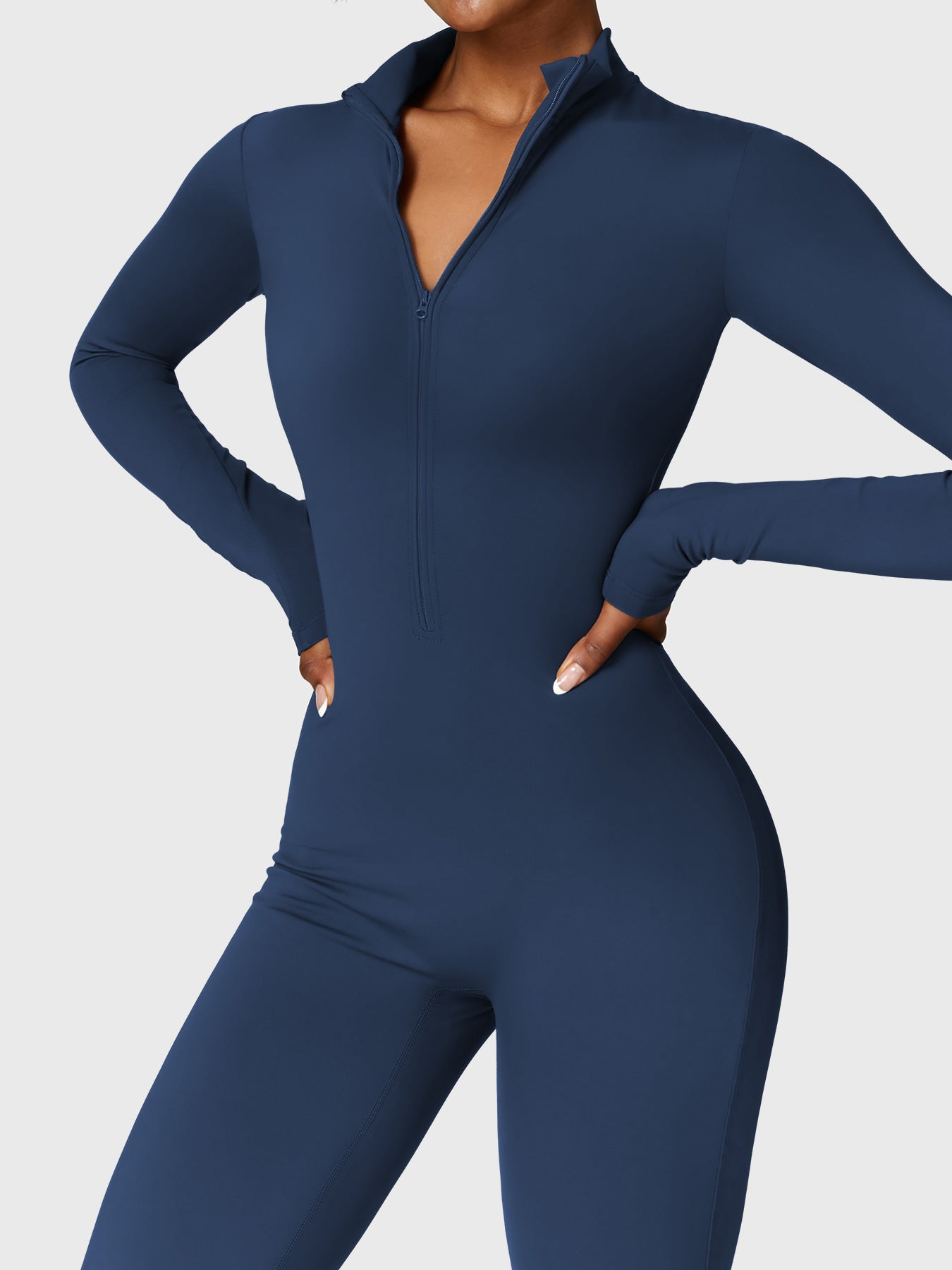 Stilla | Langærmet Zip up Jumpsuit
