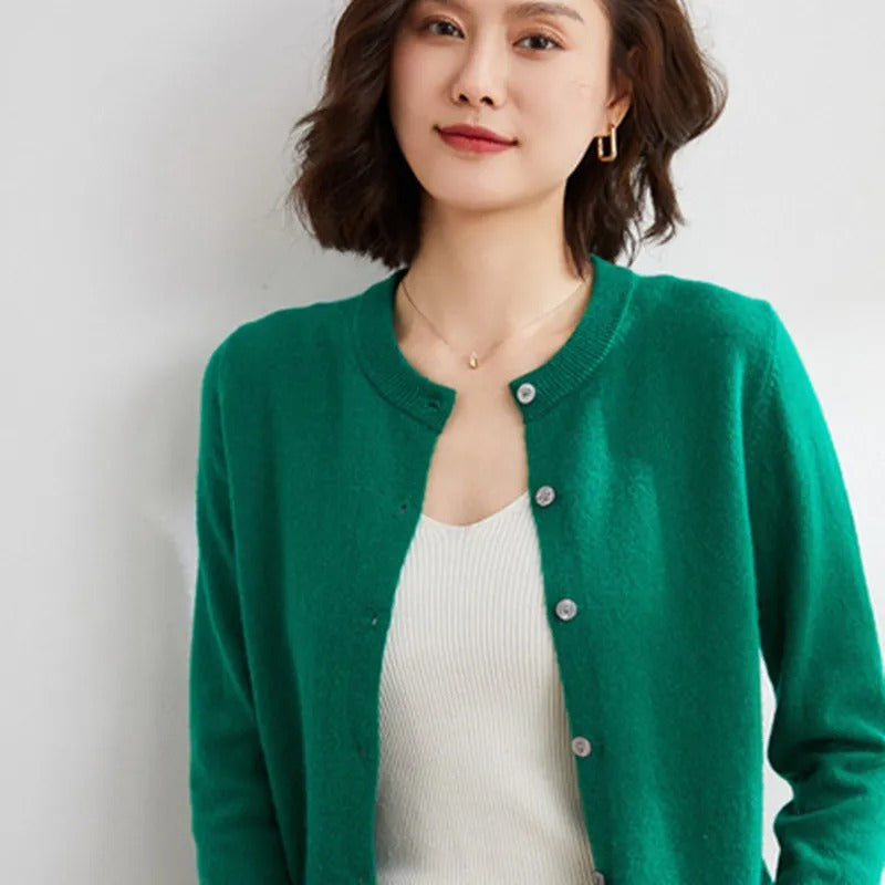 Stilla strikket sweater med o-hals