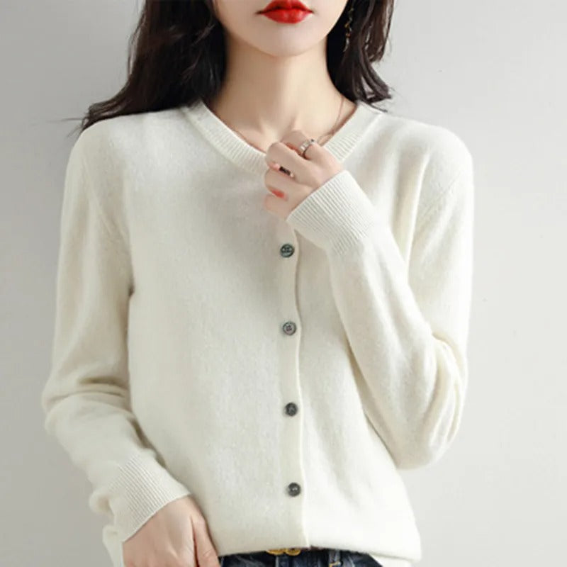 Stilla strikket sweater med o-hals