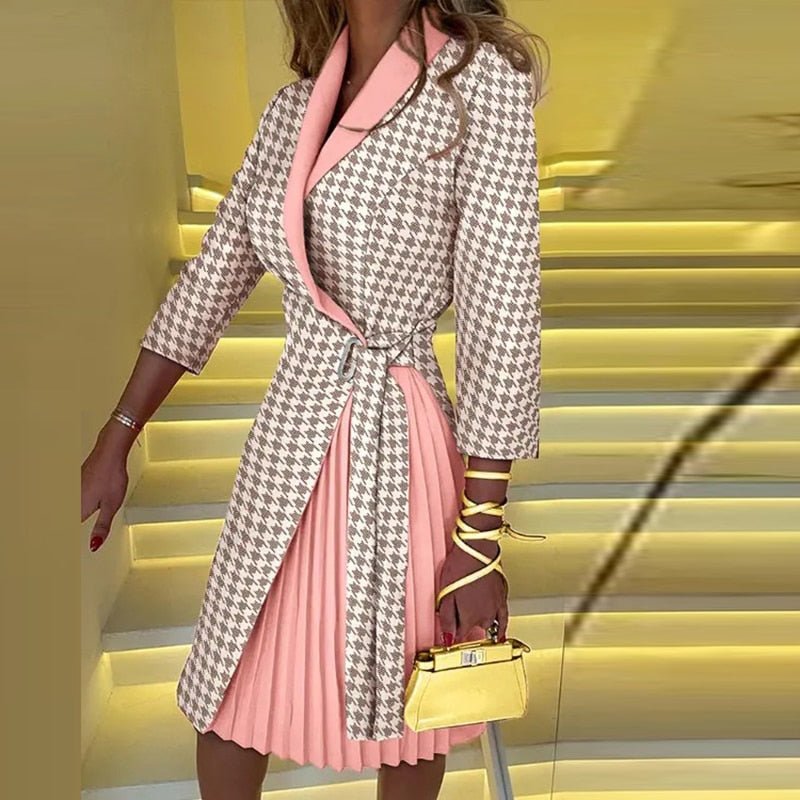 Stilla Elegant Blazer-kjole med kærv